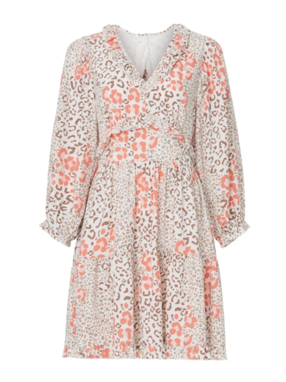 Louna Cheetah Long Sleeve Dress, Size Large